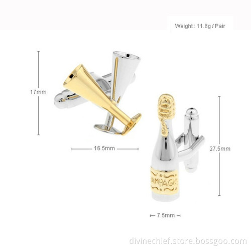 Custom High Quality Double Color Plating Mens Cufflinks, Wholesale Metal Brass Cufflinks